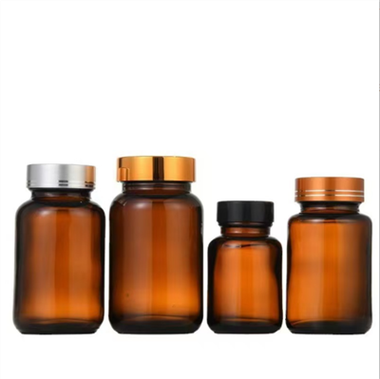 Botellas de cápsula de vidrio ámbar